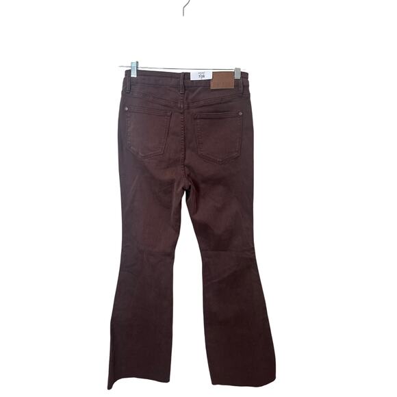 Judy Blue NWT High Waist Flare Jeans Sz 27/8 Garment Dyed Bell Bottoms Brown Red - Picture 4 of 6